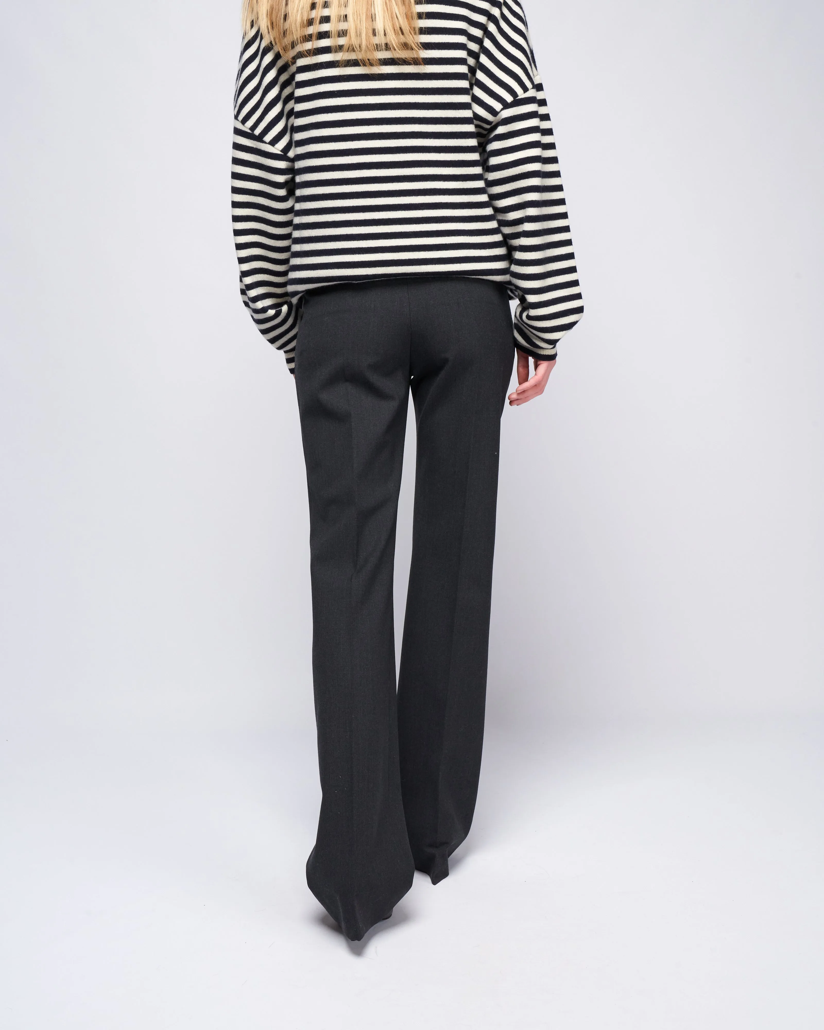 pantalone tab front side pocket - melange anthracite