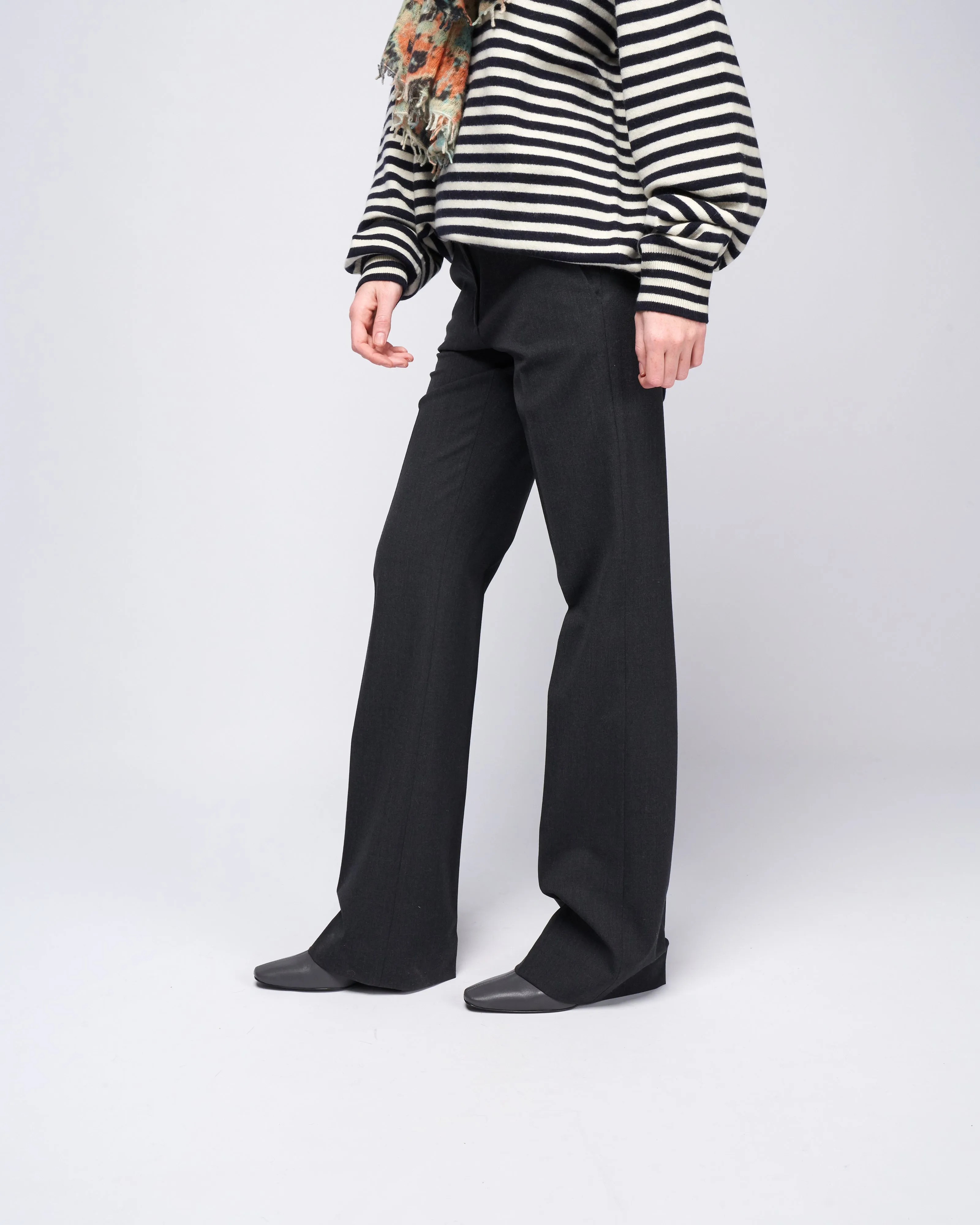 pantalone tab front side pocket - melange anthracite