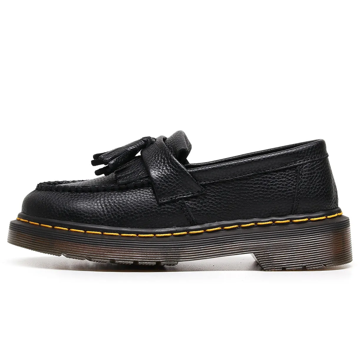 PEOPLETERRITORY Lychee pattern fringed loafers women's genuine leather low-top small leather shoes top layer British style fashion student round head casual shoes