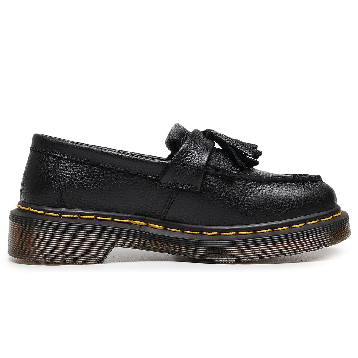 PEOPLETERRITORY Lychee pattern fringed loafers women's genuine leather low-top small leather shoes top layer British style fashion student round head casual shoes