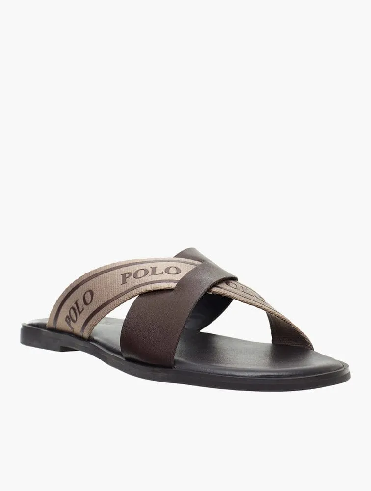 Polo Petersham Leather Sandals Brown