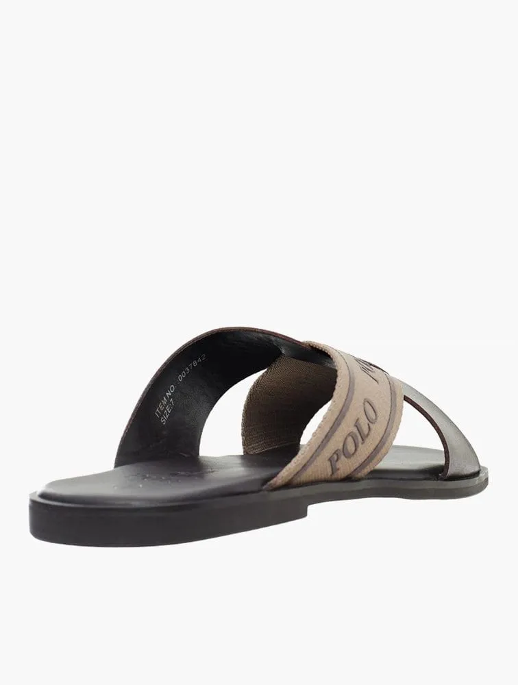 Polo Petersham Leather Sandals Brown