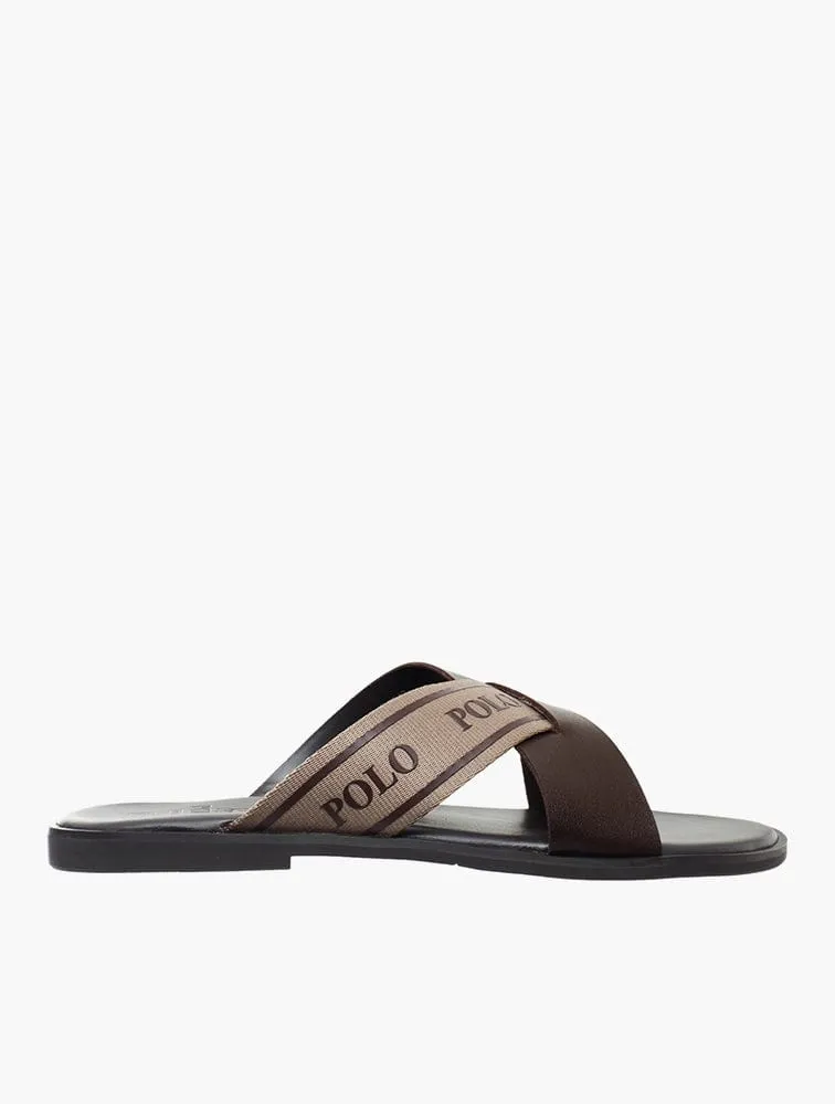Polo Petersham Leather Sandals Brown