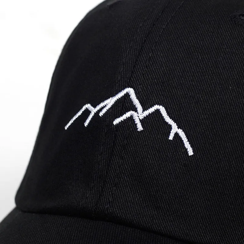 "MOUNTAIN" Casquette Baseball Streetwear Noir - URB1™