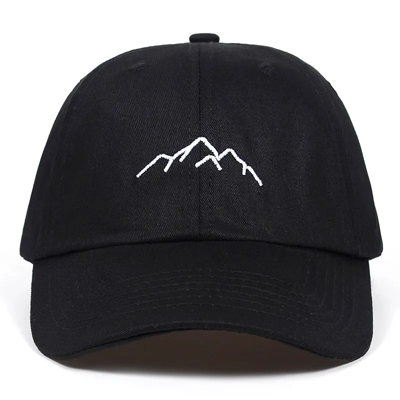 "MOUNTAIN" Casquette Baseball Streetwear Noir - URB1™