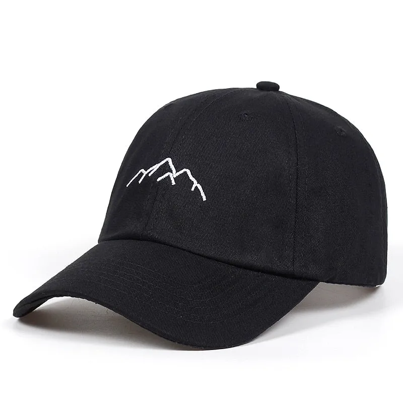 "MOUNTAIN" Casquette Baseball Streetwear Noir - URB1™