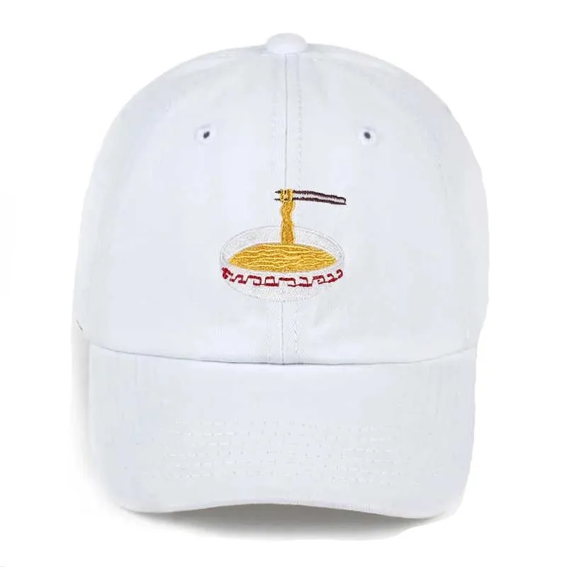 "NUDDLES" Casquette baseball streetwear Blanc - UBR1™