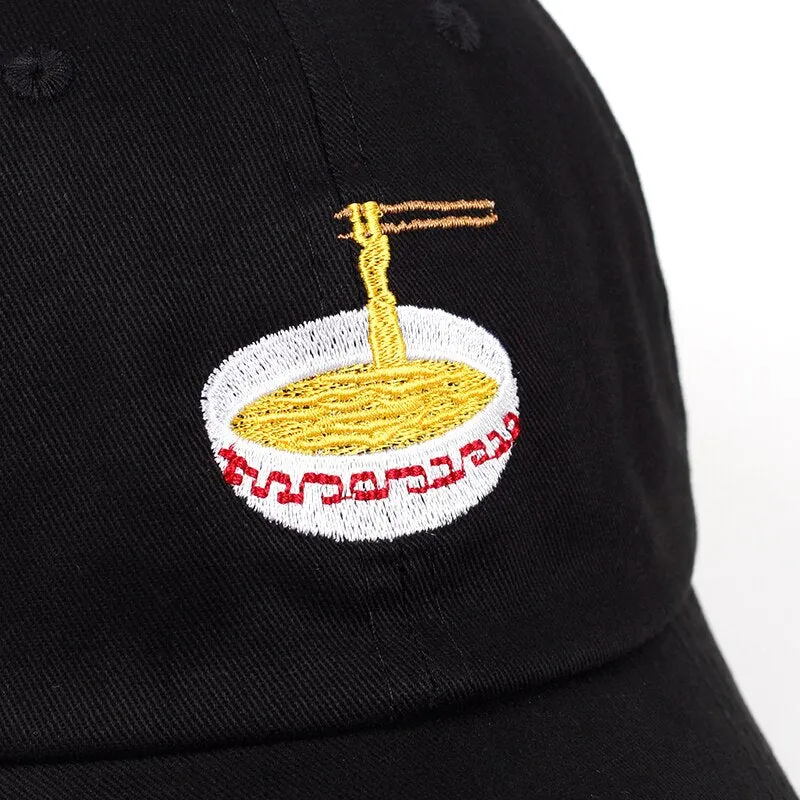 "NUDDLES" Casquette baseball streetwear Noir - UBR1™