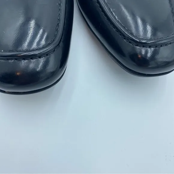Saks Fith Avenue Black Tristan Horse Bit Loafers - 9