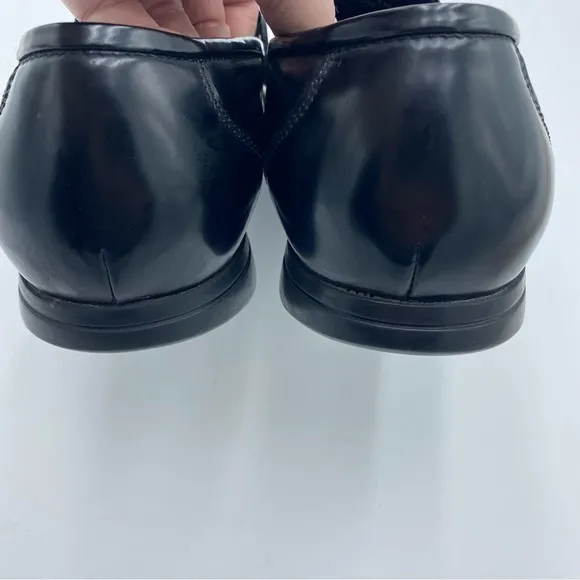 Saks Fith Avenue Black Tristan Horse Bit Loafers - 9