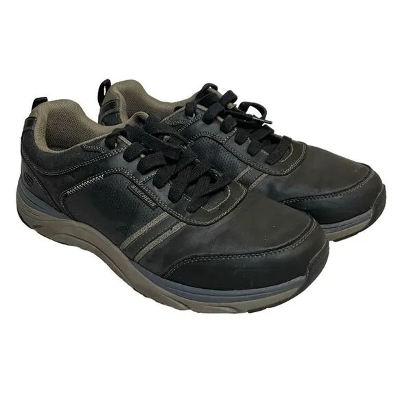 Skechers Sentinal Lunder Sneakers Relaxed Fit Casual Leather Dark Brown Men 13