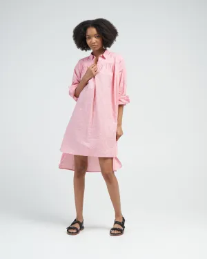 smock shirt dress - pink rose