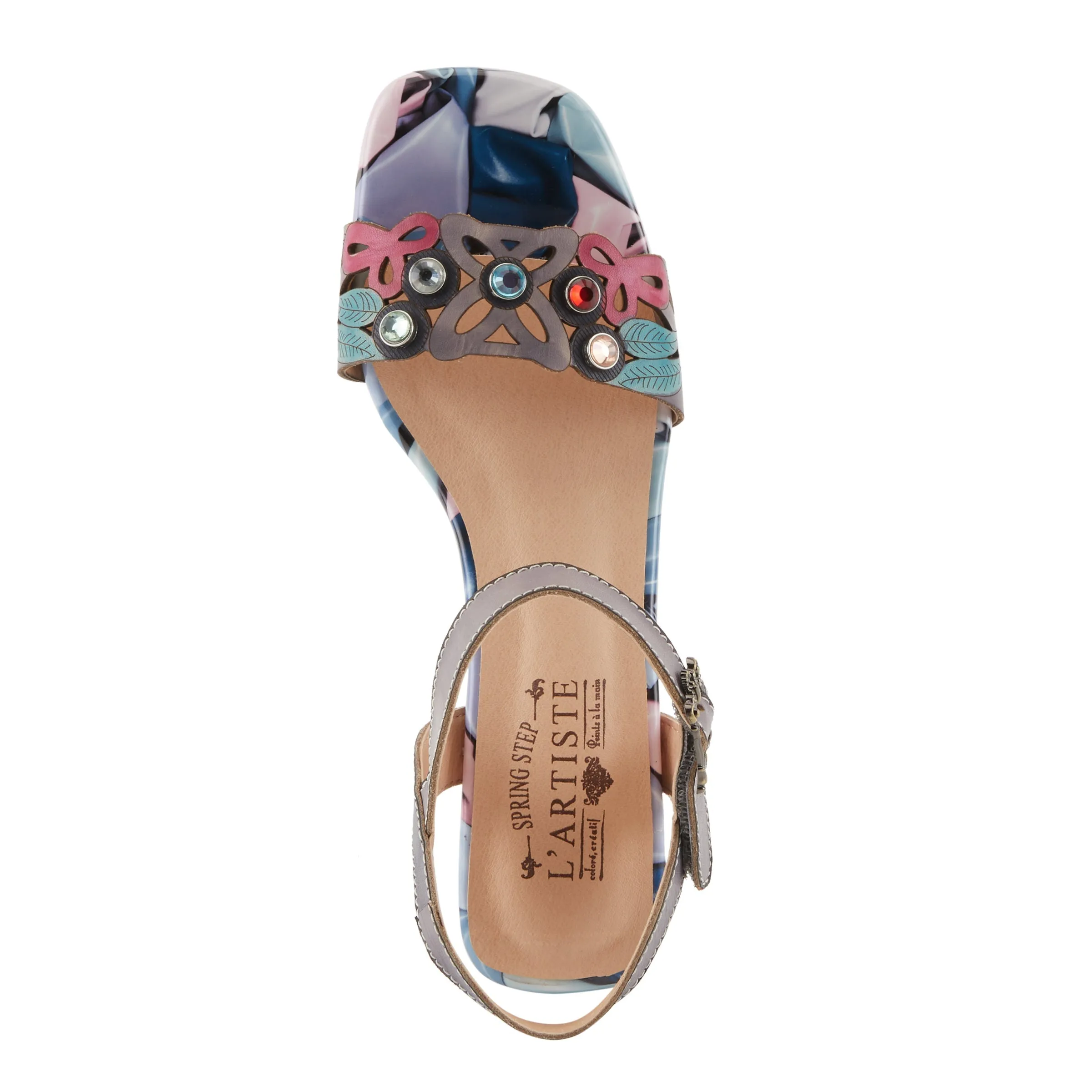 Spring Step Shoes  L'Artiste Iluminada Sandals Women's Leather Multicolor