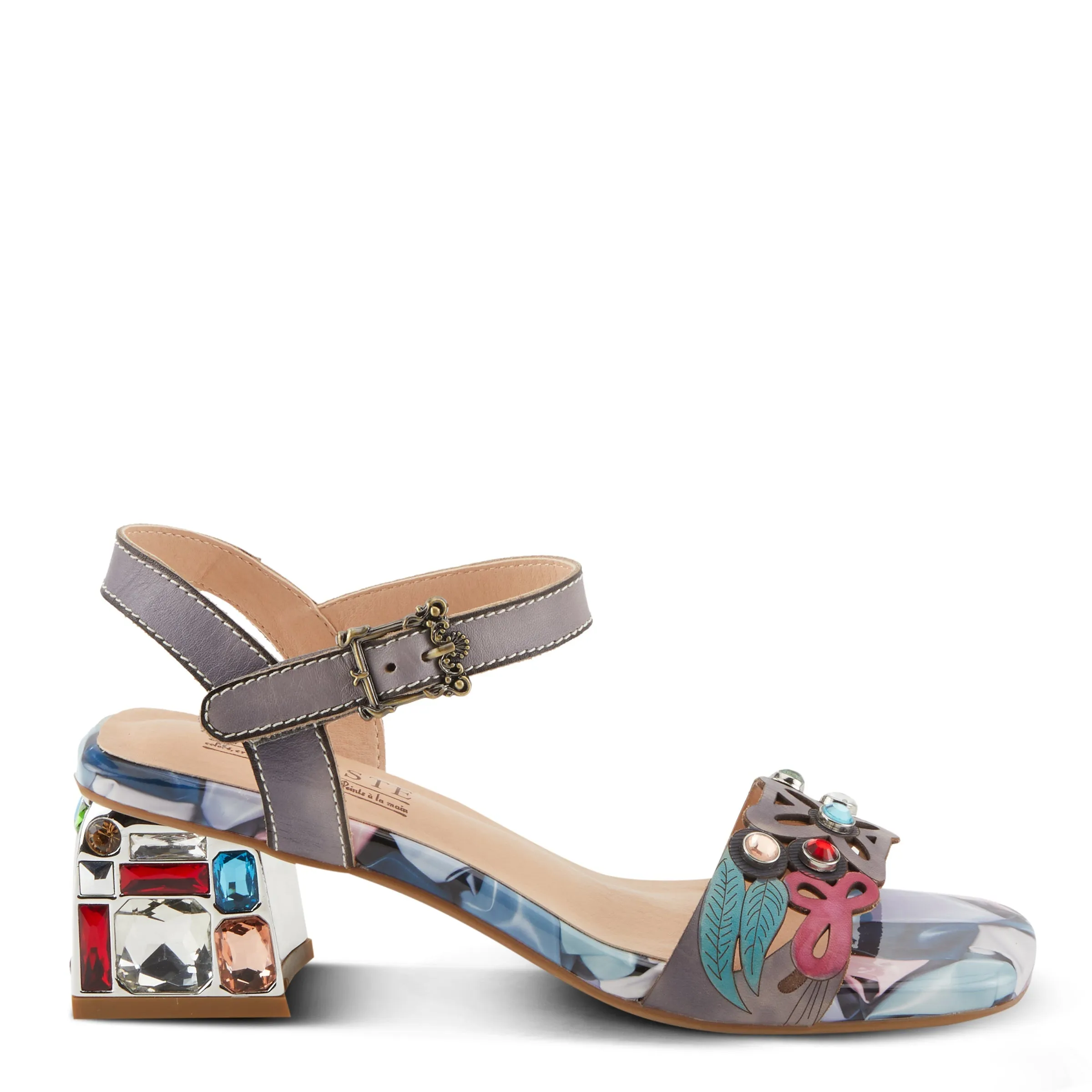 Spring Step Shoes  L'Artiste Iluminada Sandals Women's Leather Multicolor