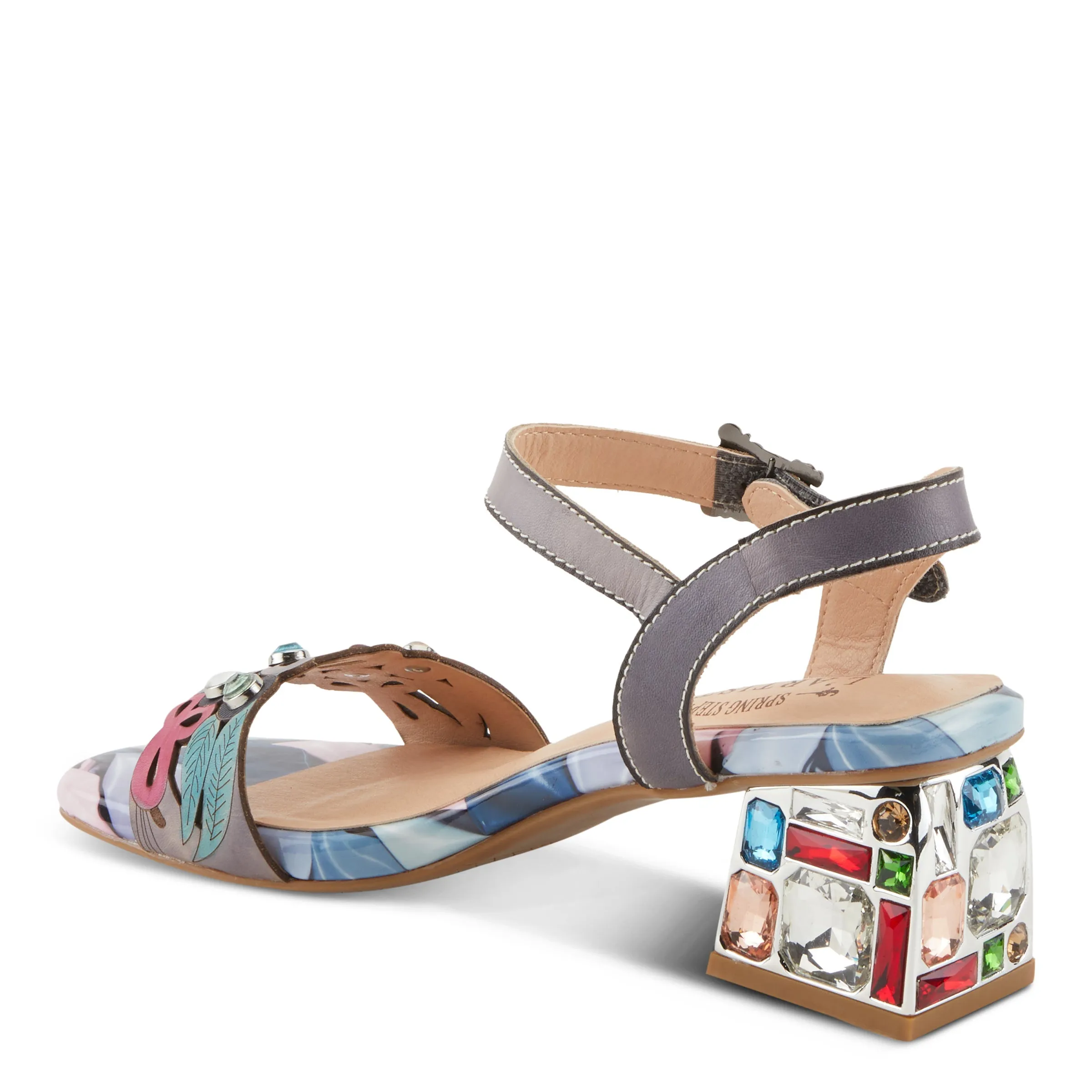 Spring Step Shoes  L'Artiste Iluminada Sandals Women's Leather Multicolor
