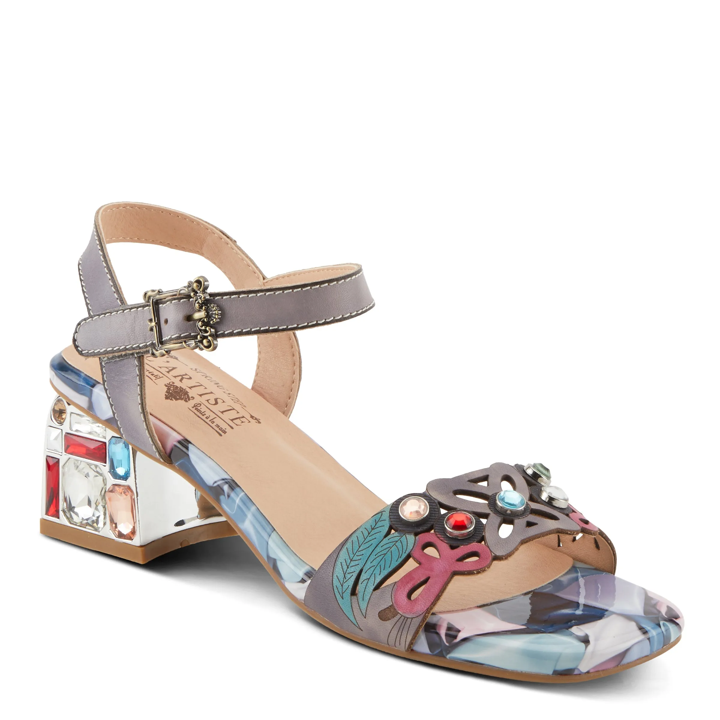 Spring Step Shoes  L'Artiste Iluminada Sandals Women's Leather Multicolor