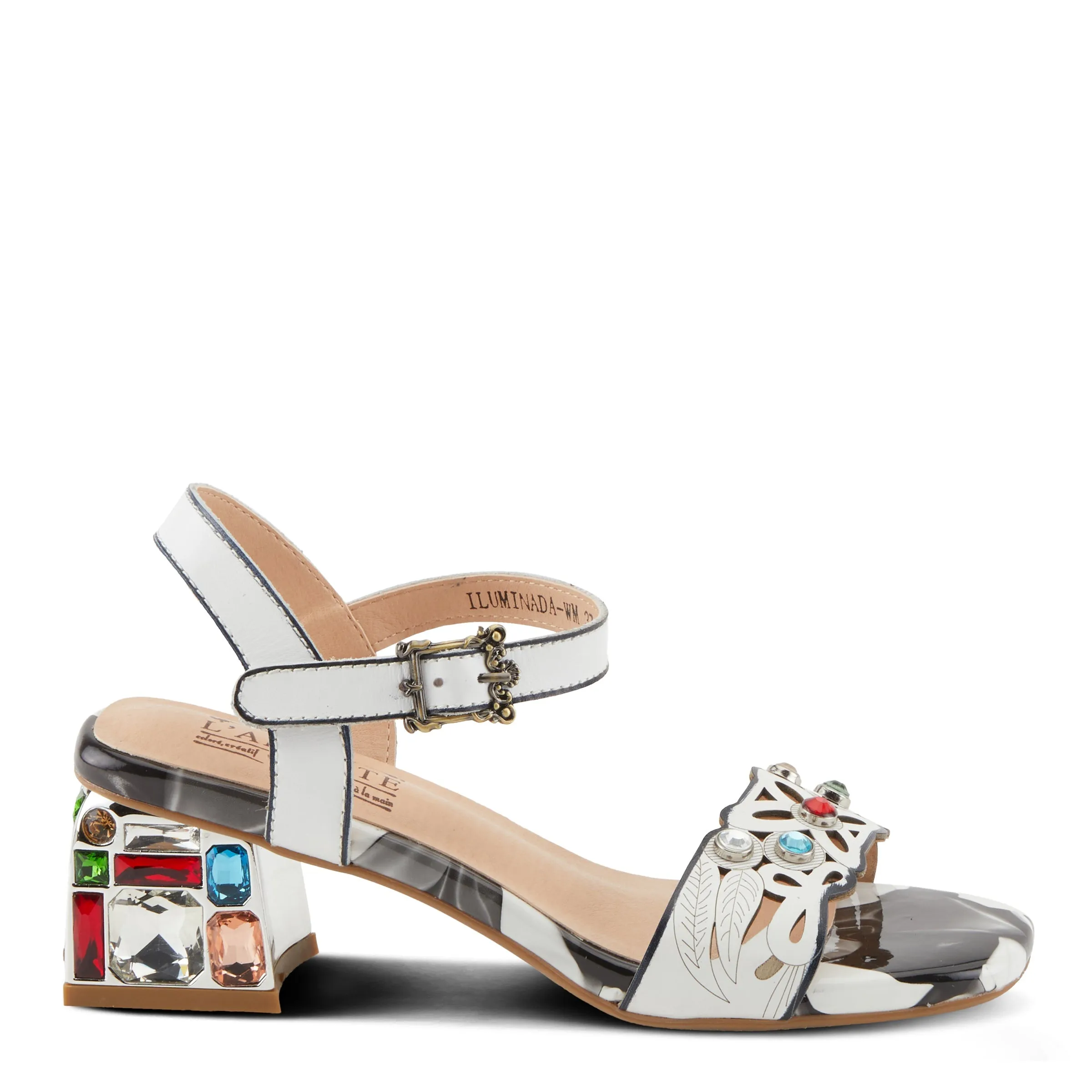 Spring Step Shoes  L'Artiste Iluminada Sandals Women's Leather Multicolor