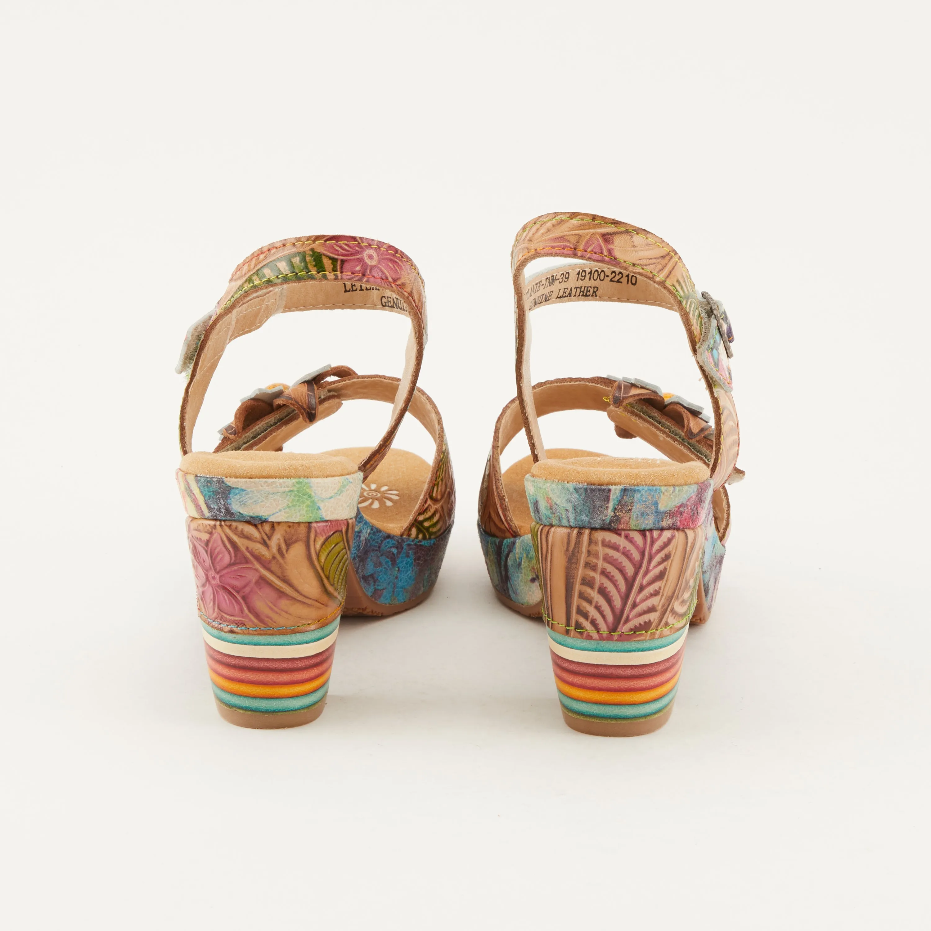Spring Step Shoes  L'Artiste Leilanie Slingback Sandals Women's Multicolored Leather