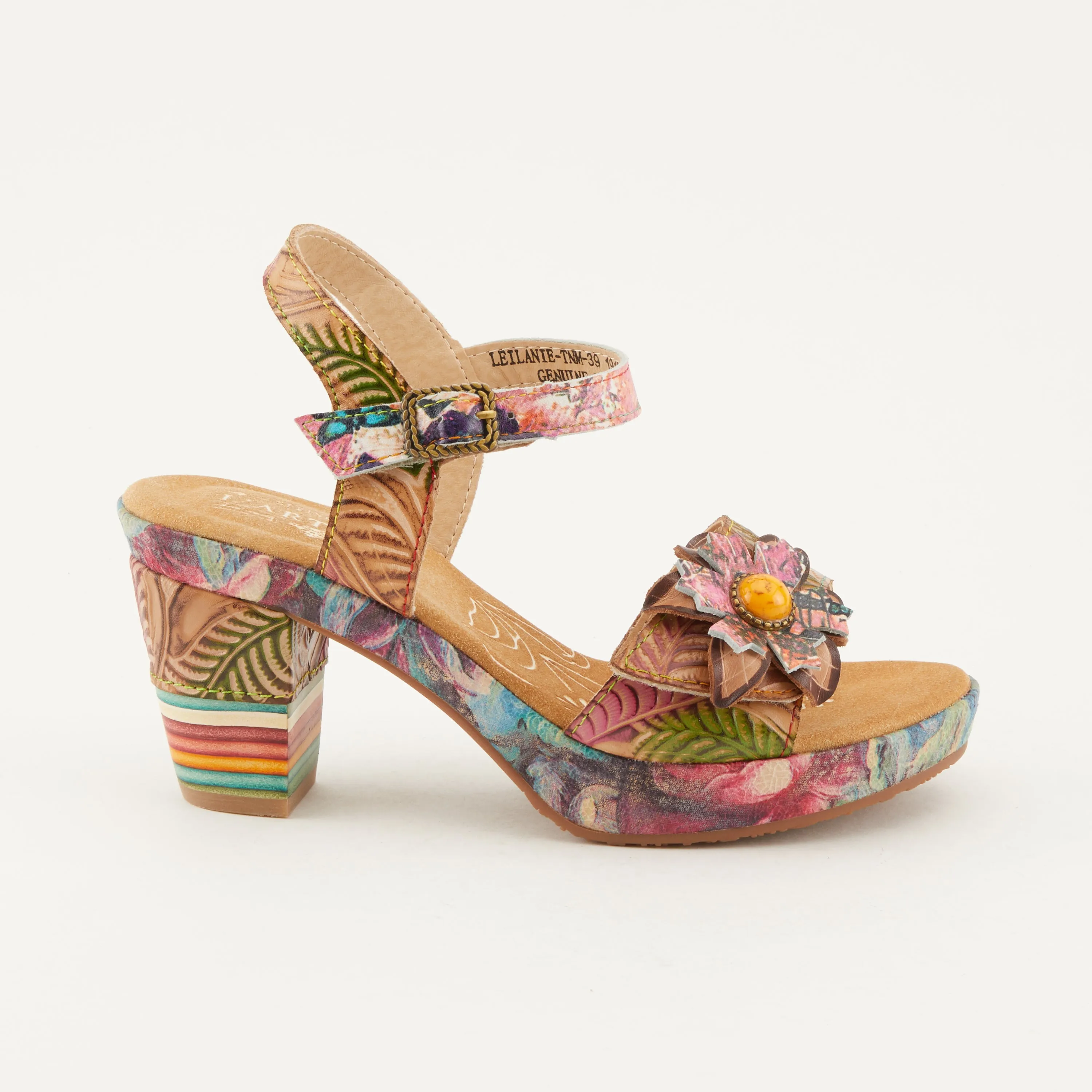 Spring Step Shoes  L'Artiste Leilanie Slingback Sandals Women's Multicolored Leather