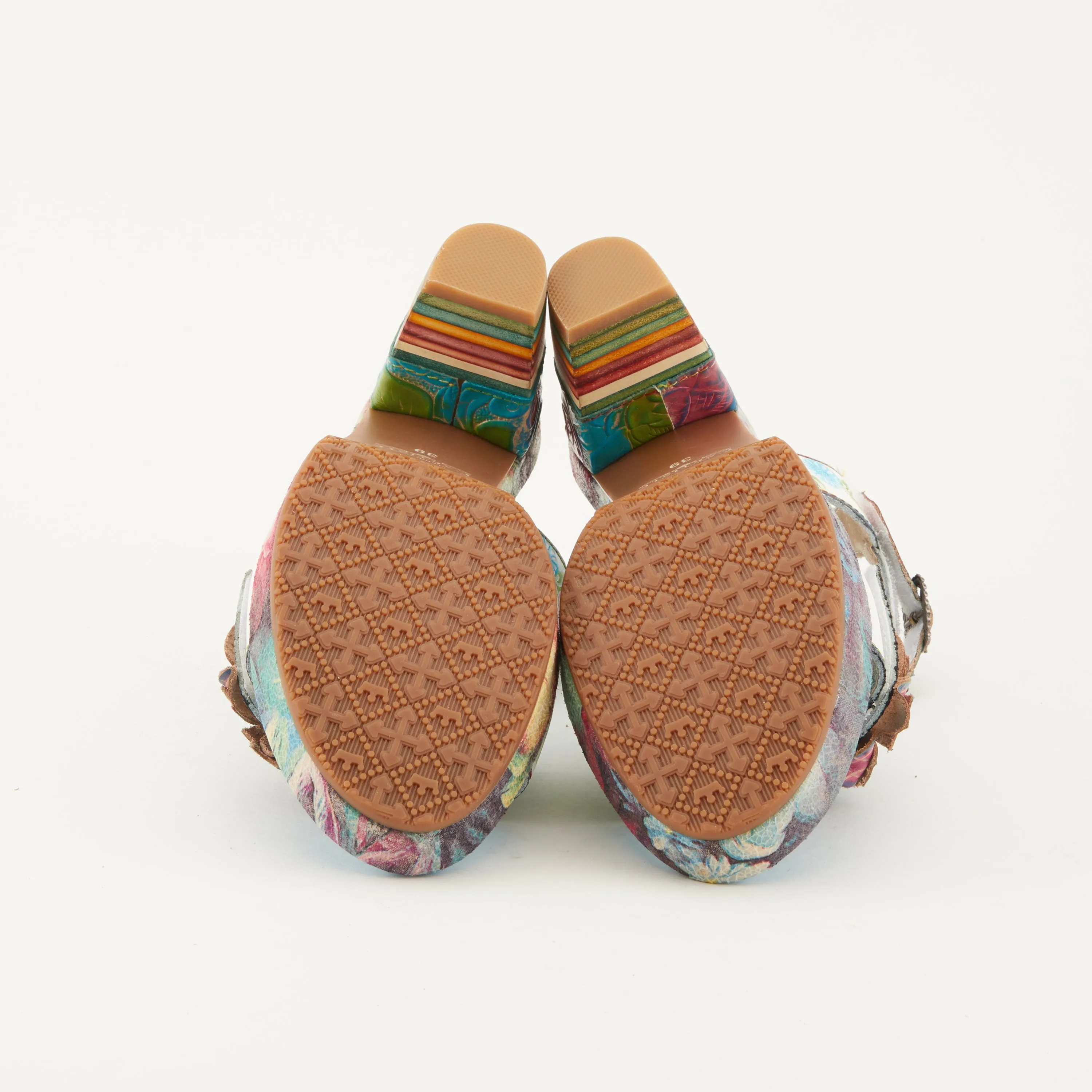 Spring Step Shoes  L'Artiste Leilanie Slingback Sandals Women's Multicolored Leather