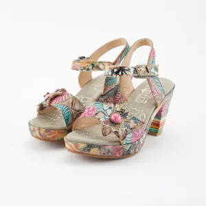 Spring Step Shoes  L'Artiste Leilanie Slingback Sandals Women's Multicolored Leather
