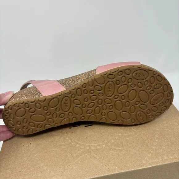 Taos Shoes Women's 40 (9-9.5) Vintage Pink Back And Forth Tie Adjustable Sandals