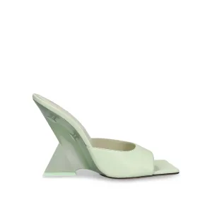 THE ATTICO Elegant Open Toe Leather Sandals with 10.5 cm Heel