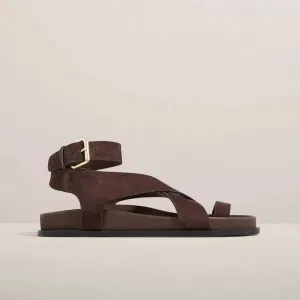 THE JALEN SANDAL - WALNUT SUEDE