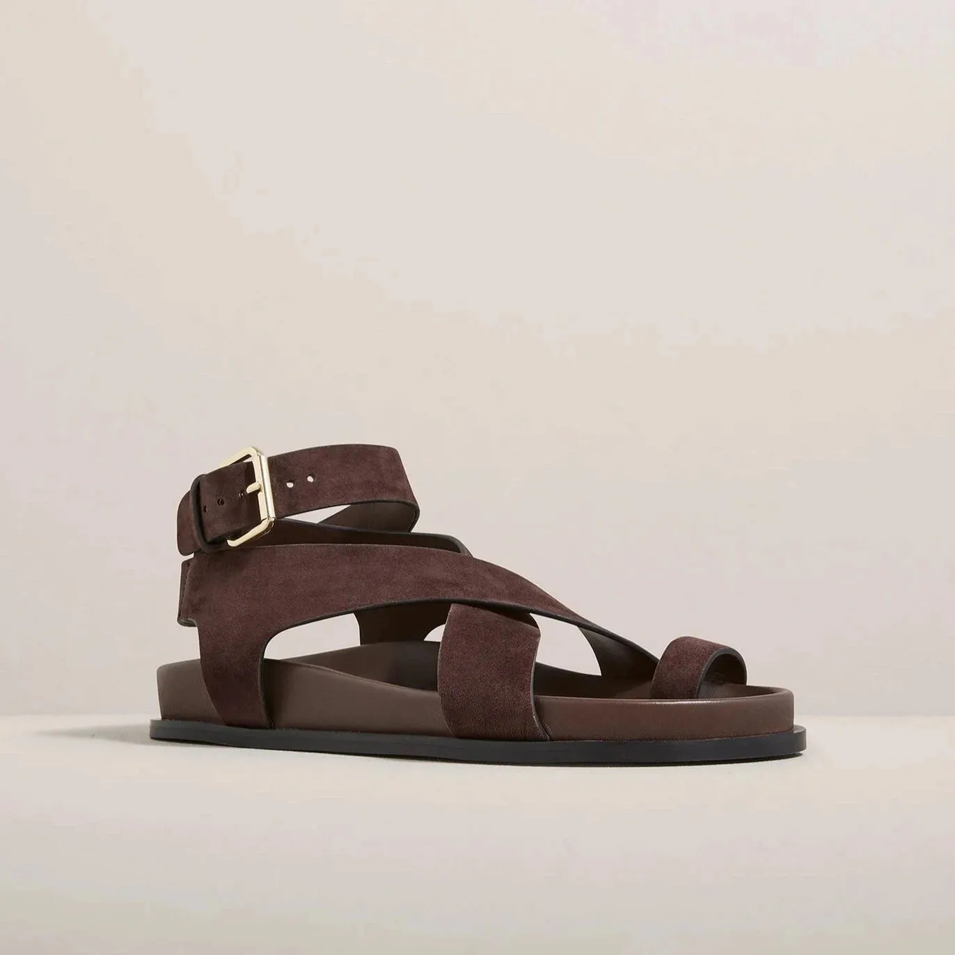 THE JALEN SANDAL - WALNUT SUEDE
