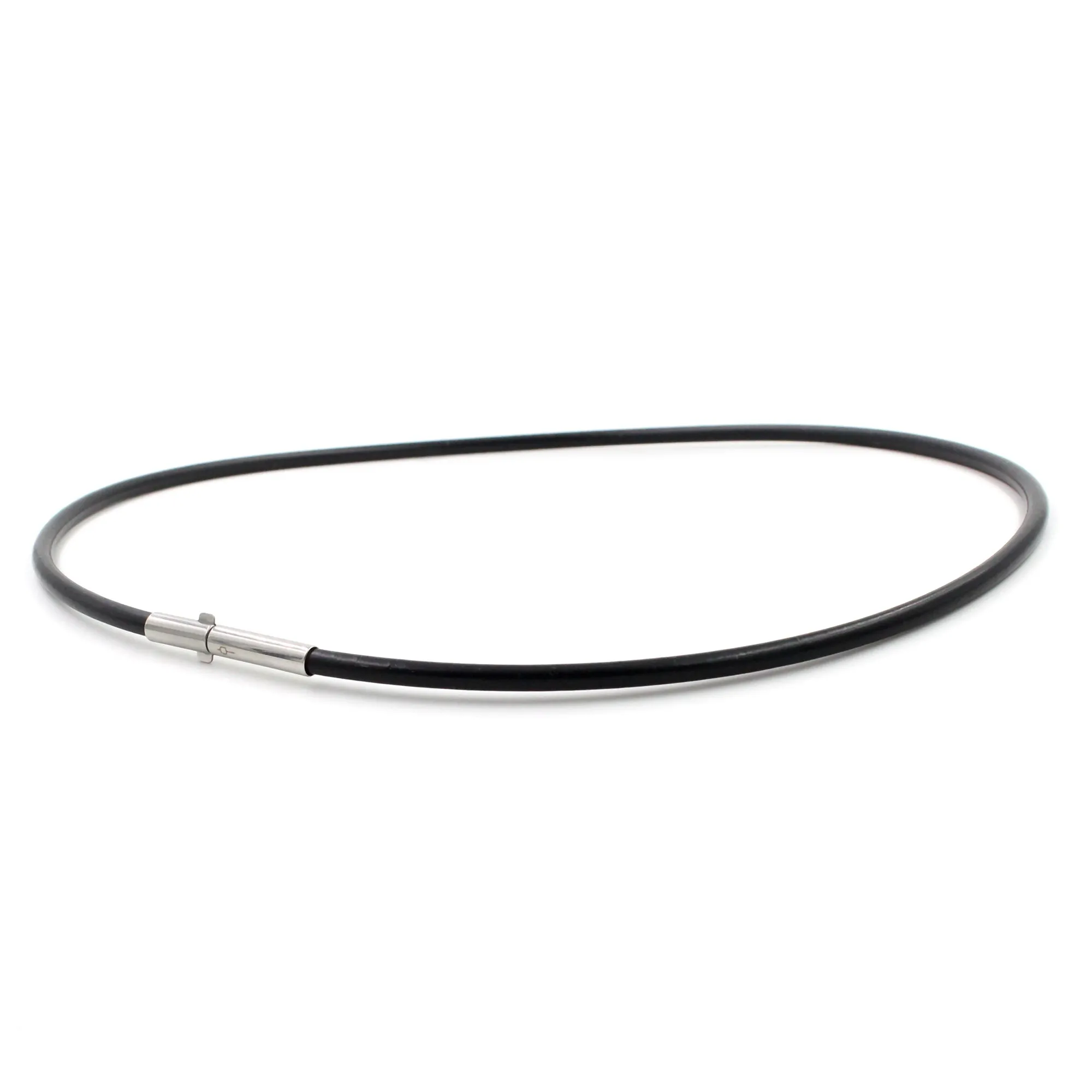 Thick Black Rubber Chain, 3mm