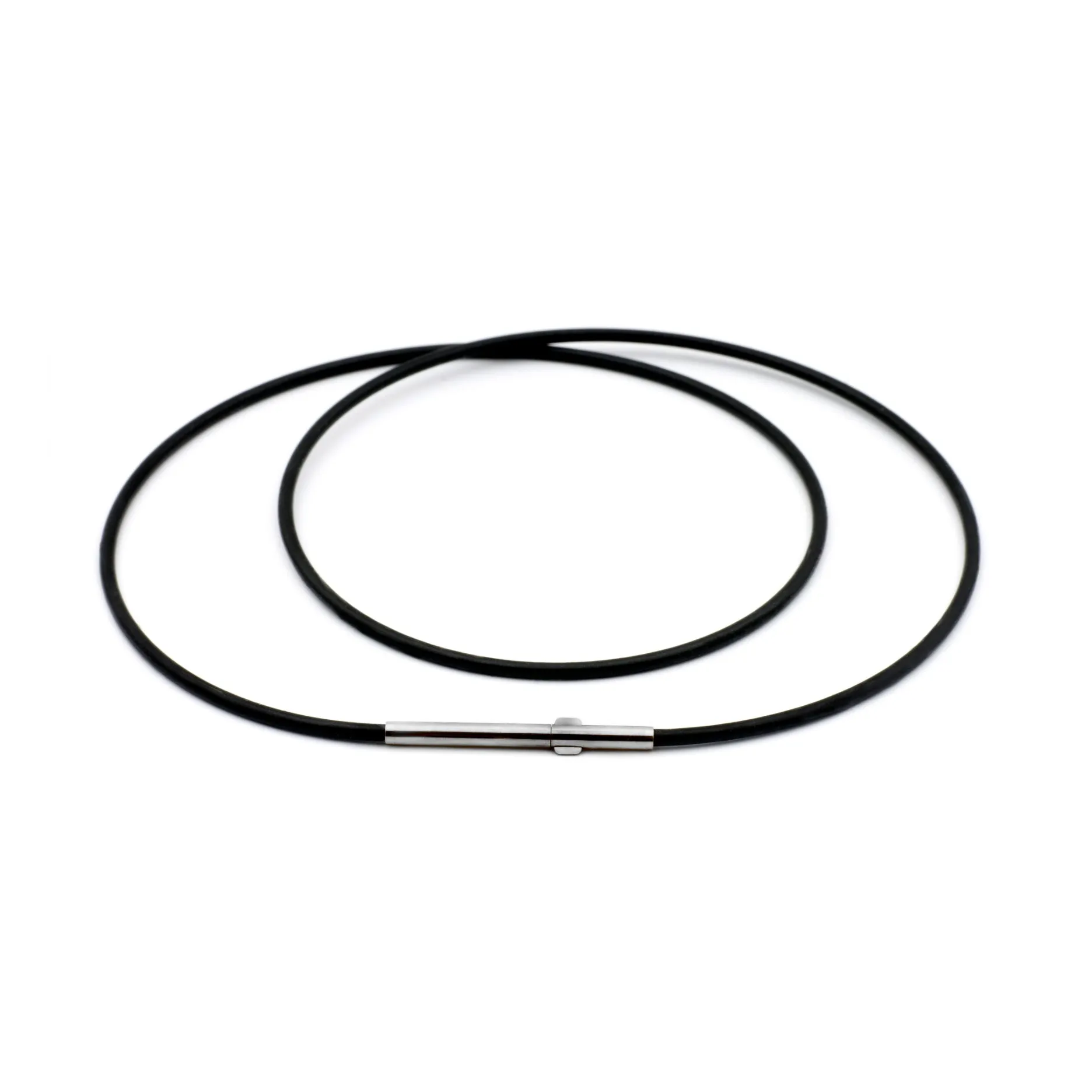 Thick Black Rubber Chain, 3mm