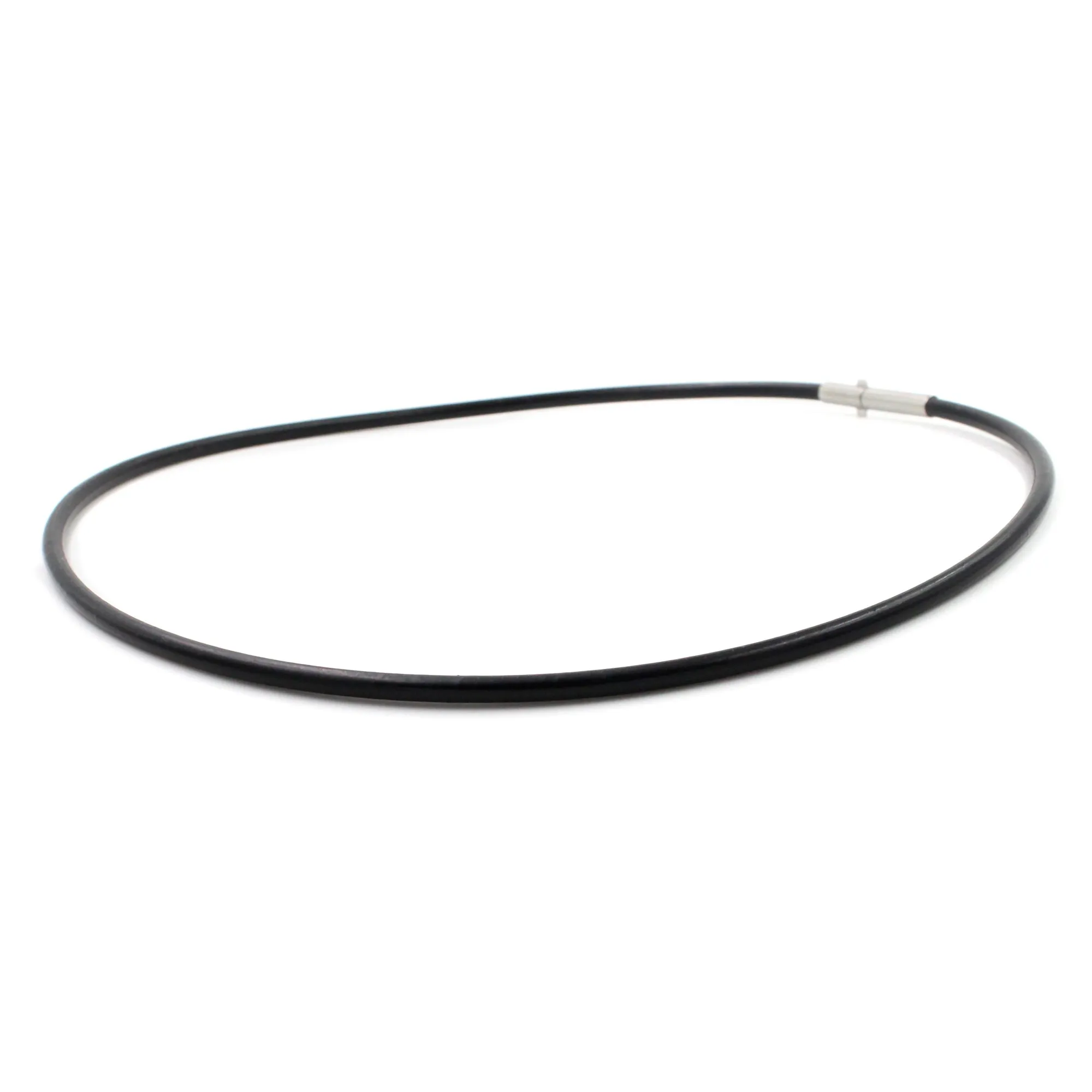 Thick Black Rubber Chain, 3mm