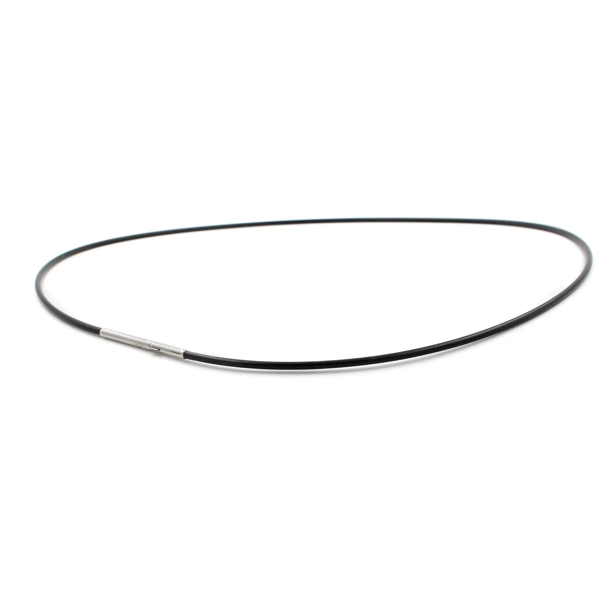 Thin Black Rubber Chain, 1.4mm