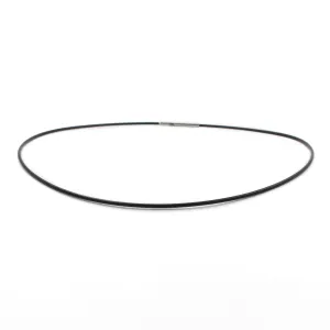 Thin Black Rubber Chain, 1.4mm