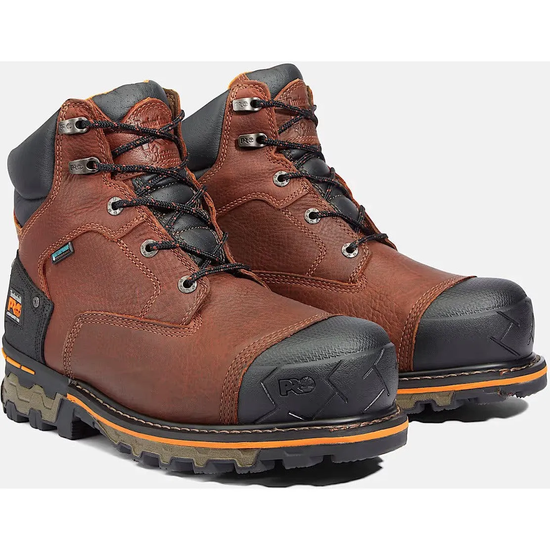Timberland Pro Men's Boondock 6" Comp Toe Waterproof Work Boot- Brown- TB192641214