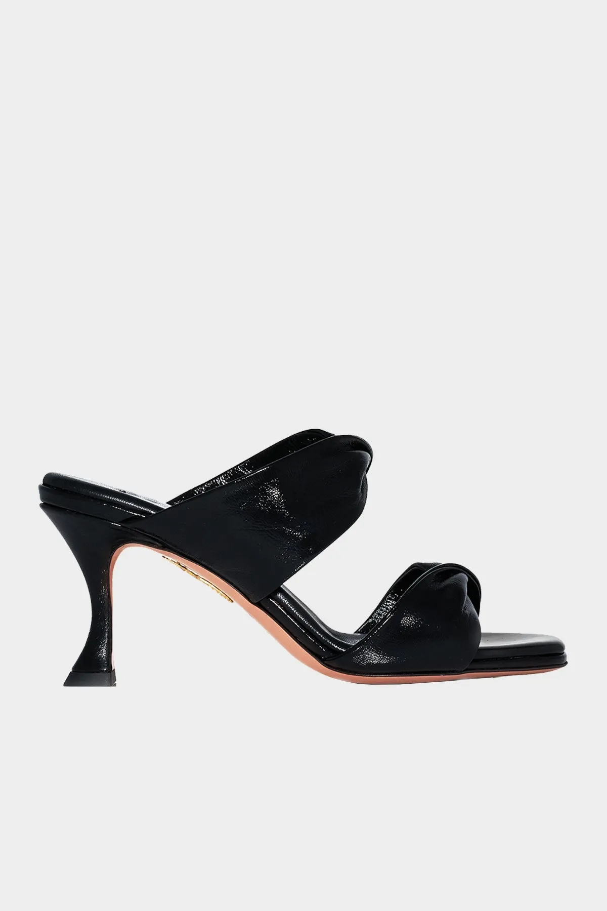 Twist Gloss Leather Sandal 75 in Black