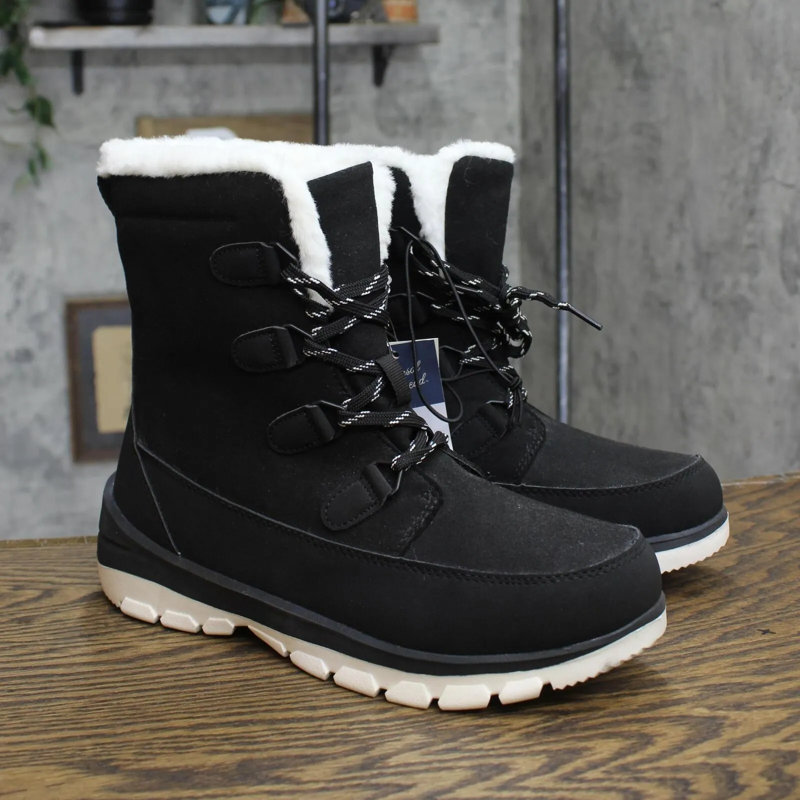 Universal Thread Women's Corie Winter Hiker Boots 88236081 Jet Black 10