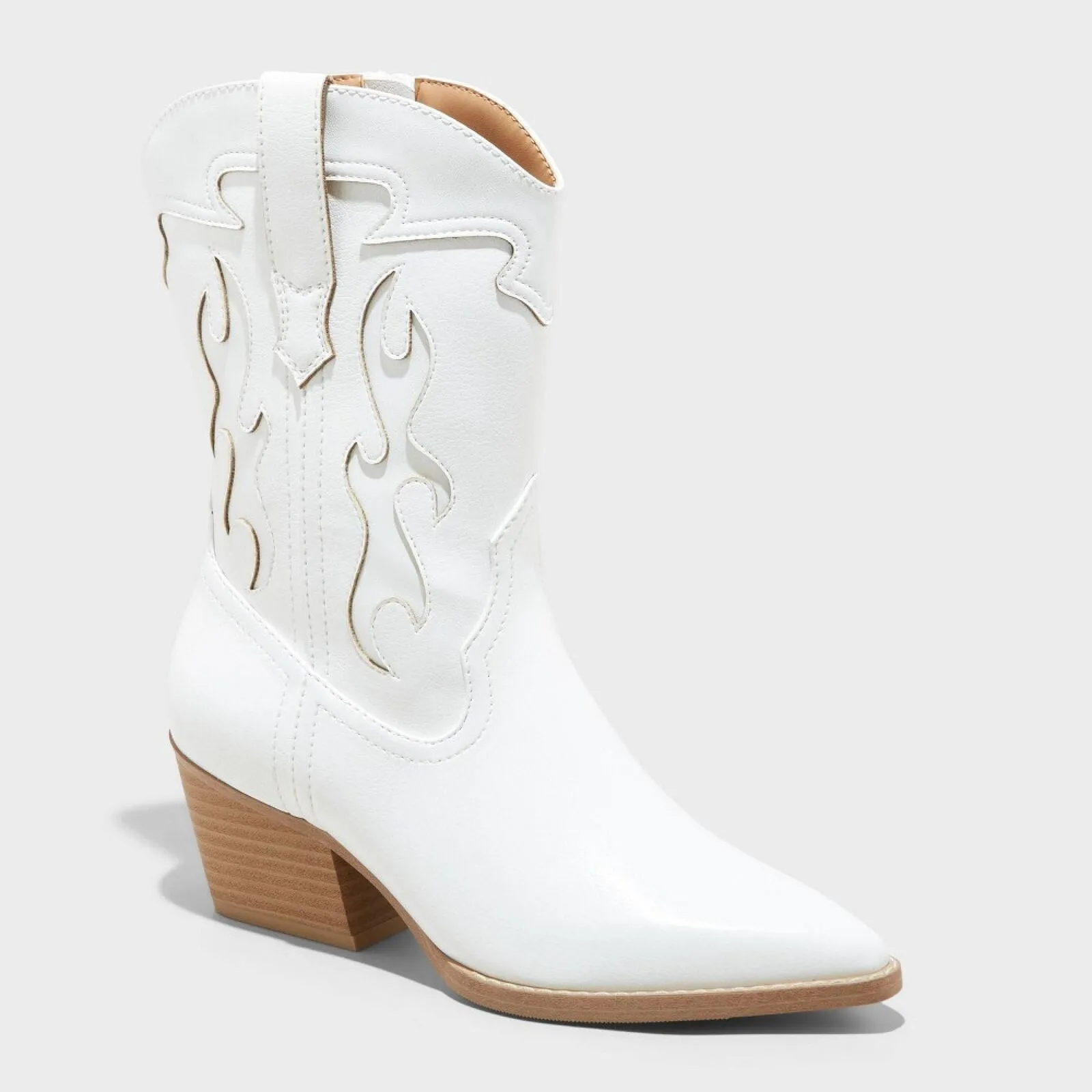 Wild Fable Women's Daytona Western Boots with Memory Foam Insole White 6M