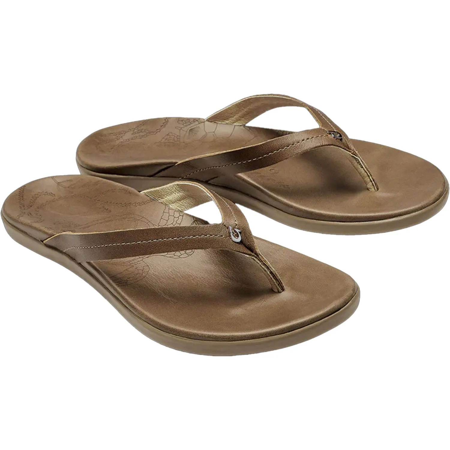 Women's Olukai Honu Tan/Tan Leather
