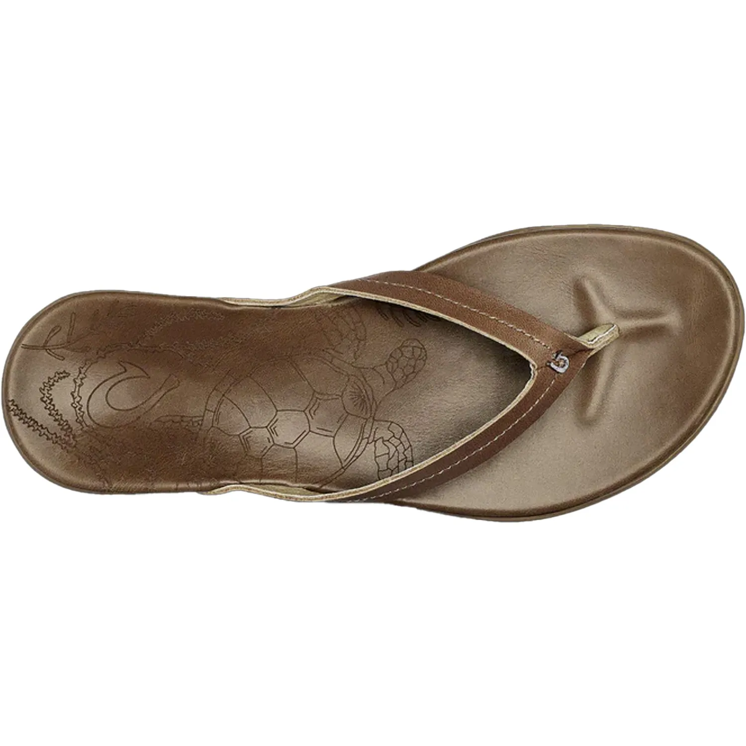 Women's Olukai Honu Tan/Tan Leather