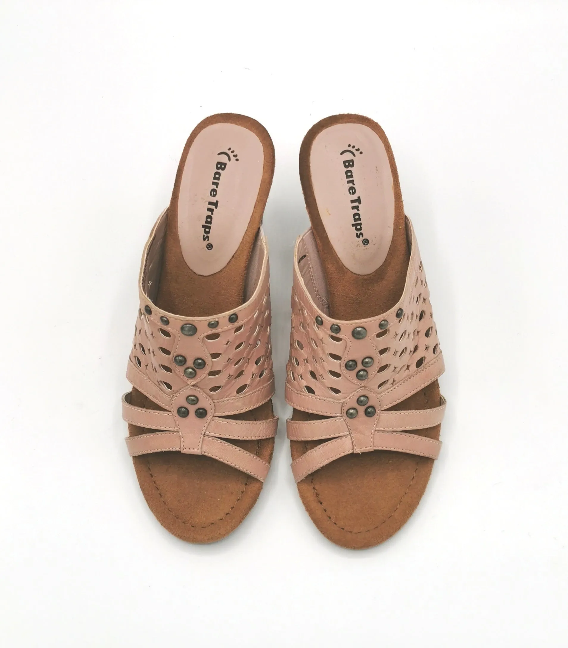 WOMENS SIZE 6.5 M - BARETRAPS, Charlisa, Light Pink, Boho Style Sandals EUC B22