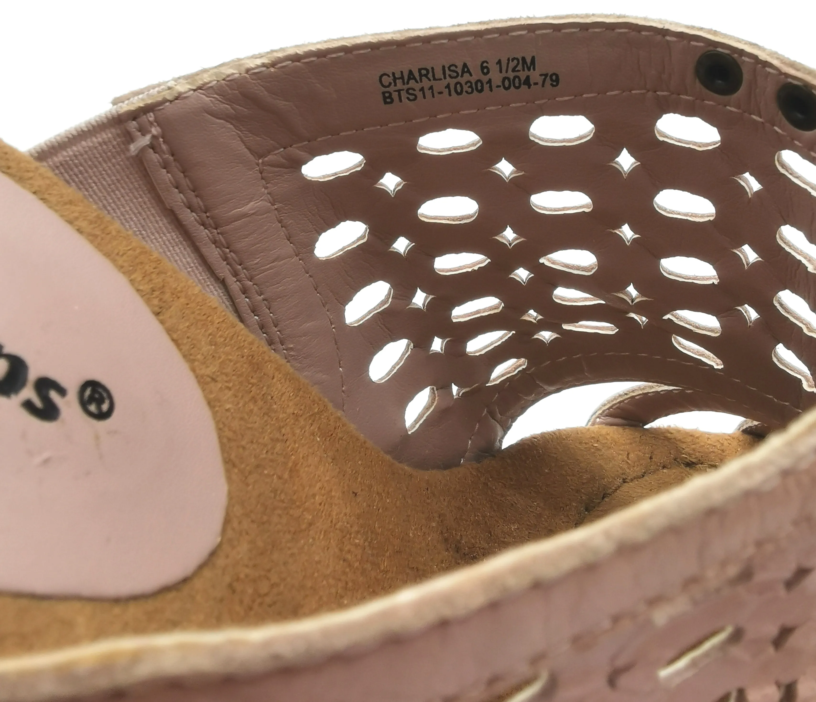 WOMENS SIZE 6.5 M - BARETRAPS, Charlisa, Light Pink, Boho Style Sandals EUC B22