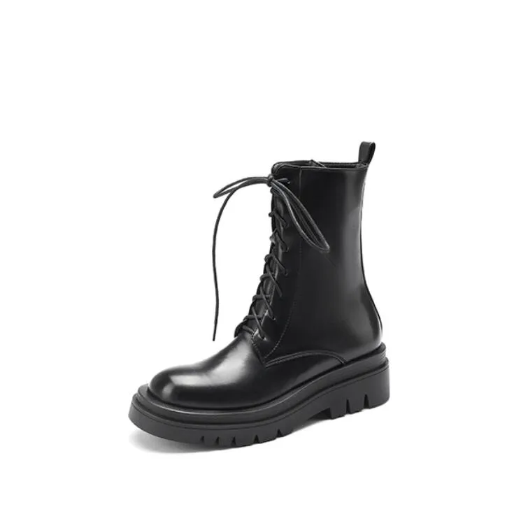 Women's Small Size Lace Up Short Boots MS196
